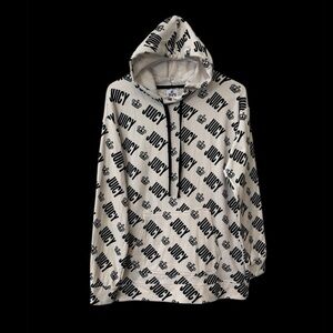 Juicy Couture Logo Crown Hooded Sweatshirt Womens Sm Cotton